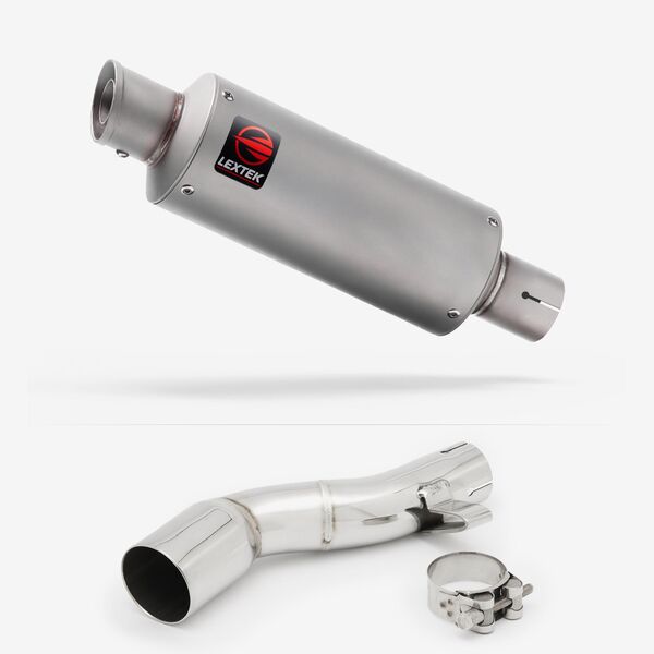 Lextek Matt Stainless Steel GP1 240mm Exhaust with Link Pipe