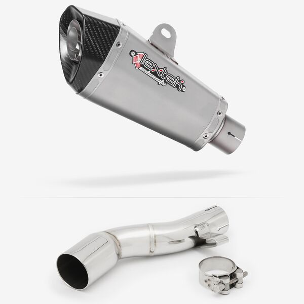 Lextek Stainless Steel XP10 Matt Exhaust 210mm with Link Pipe