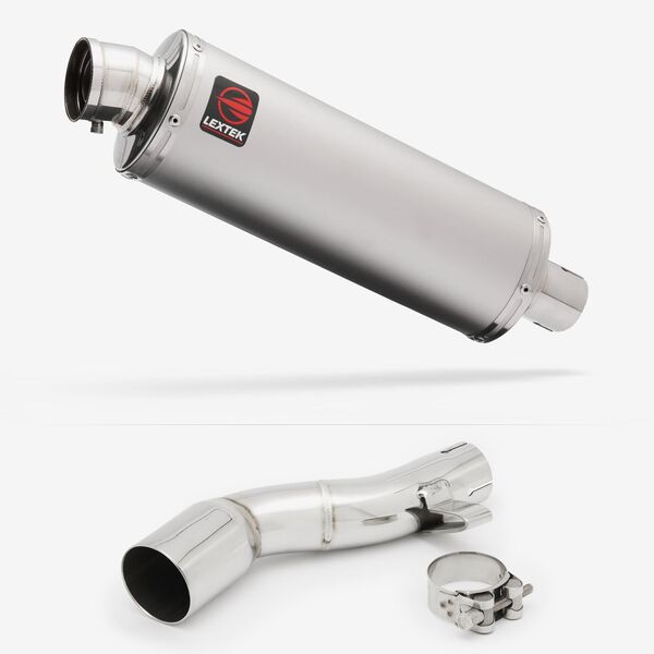 Lextek Stainless Steel OP1 Matt Exhaust 350mm with Link Pipe