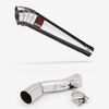 Lextek Stainless Steel MP4 Megaphone Exhaust 300mm with Link Pipe