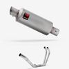 Lextek Matt Stainless Steel GP1 240mm Exhaust System for Yamaha YZF R3 (15-18)