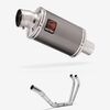 Lextek Smoked Stainless Steel OP15 200mm Exhaust System for Yamaha YZF R3 (15-18)