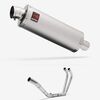 Lextek Matt Stainless Steel OP1 350mm Exhaust System for Yamaha YZF R3 (15-18)