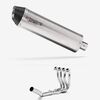 Lextek Stainless Steel RP1 Gloss Oval Exhaust System 400mm for Suzuki GSXR 600/750 (06-10)