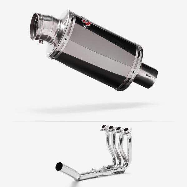 Lextek OP15 Dark Tint Stainless Exhaust System 200mm for Suzuki GSXR 600/750 (06-10)