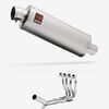 Lextek Matt Stainless Steel OP1 350mm Exhaust System for Suzuki GSXR 600/750 (06-10)