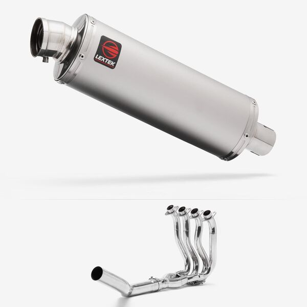 Lextek Matt Stainless Steel OP1 350mm Exhaust System for Suzuki GSXR 600/750 (06-10)
