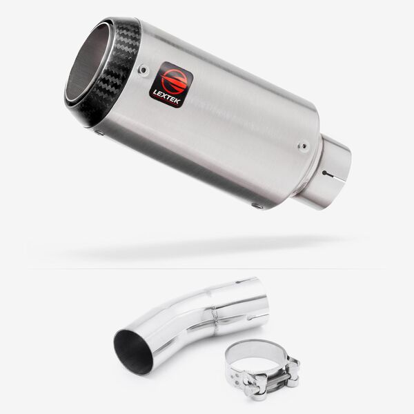 Lextek Matt Stainless Steel CP1 150mm Exhaust with Link Pipe for Kawasaki Z900 RS (18-23)