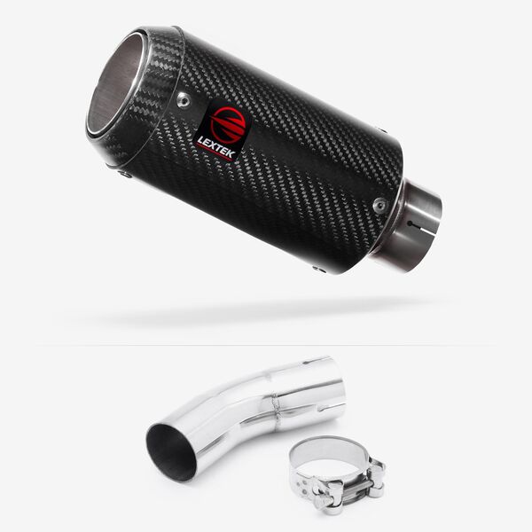 Lextek Carbon Fibre CP8C 150mm Exhaust with Link Pipe for Kawasaki Z900 RS (18-23)