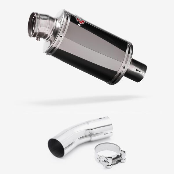 Lextek OP15 Dark Tint Stainless Exhaust 200mm with Link Pipe for Kawasaki Z900 RS (18-23)