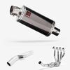 Lextek Smoked Stainless Steel OP16 250mm Exhaust System for Kawasaki Versys 1000 (12-18)