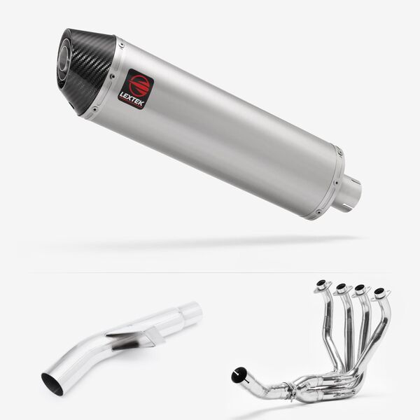 Lextek Brushed Stainless Steel RP1 400mm Exhaust System for Kawasaki Versys 1000 (12-18)
