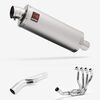 Lextek Matt Stainless Steel OP1 350mm Exhaust System for Kawasaki Versys 1000 (12-18)