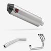 Lextek Brushed Stainless Steel RP1 400mm Exhaust System for Triumph Tiger 800 (10-21)
