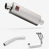 Lextek Matt Stainless Steel OP1 350mm Exhaust System for Triumph Tiger 800 (10-21)