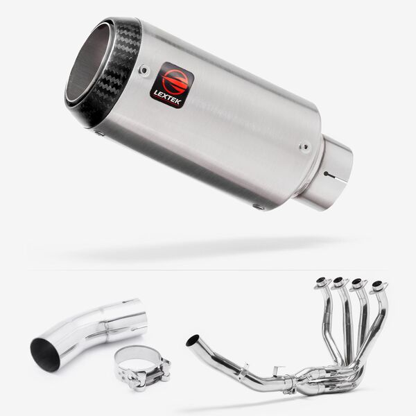 Lextek Matt Stainless Steel CP1 150mm Exhaust System for Kawasaki Z900 RS (17-24)