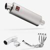 Lextek Matt Stainless Steel OP1 350mm Exhaust System for Kawasaki Z900 RS (17-24)
