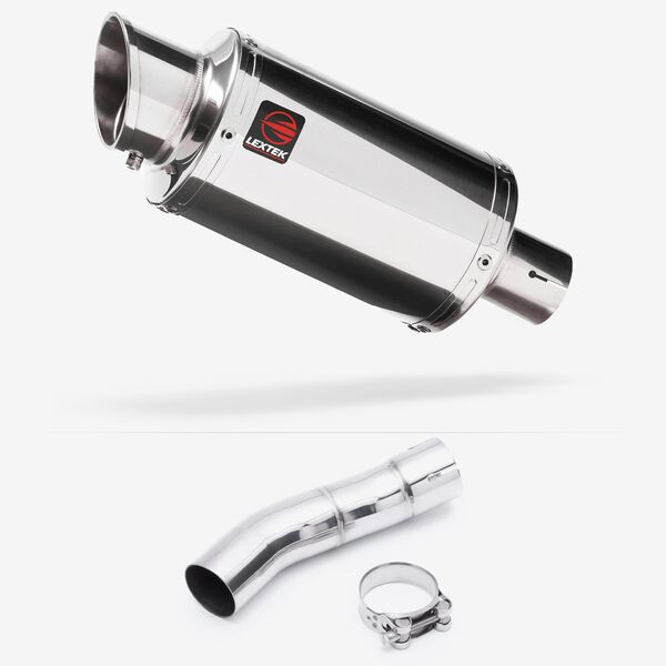 Lextek Stainless Steel YP4 Stubby Exhaust 200mm with Link Pipe