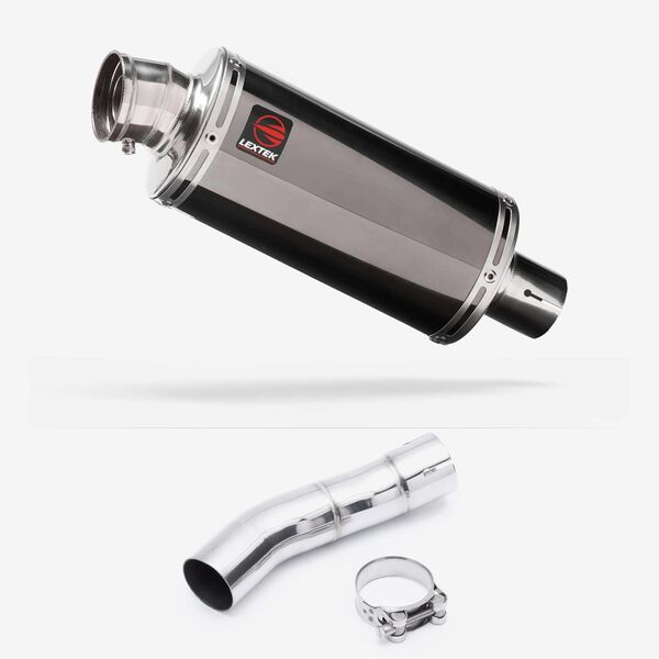 Lextek Smoked Stainless Steel OP16 250mm Exhaust with Link Pipe