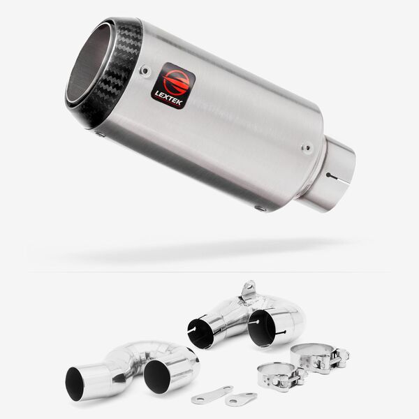 Lextek Matt Stainless Steel CP1 150mm Exhaust with Link Pipe for Honda CBR1000RR Fireblade (14-16)