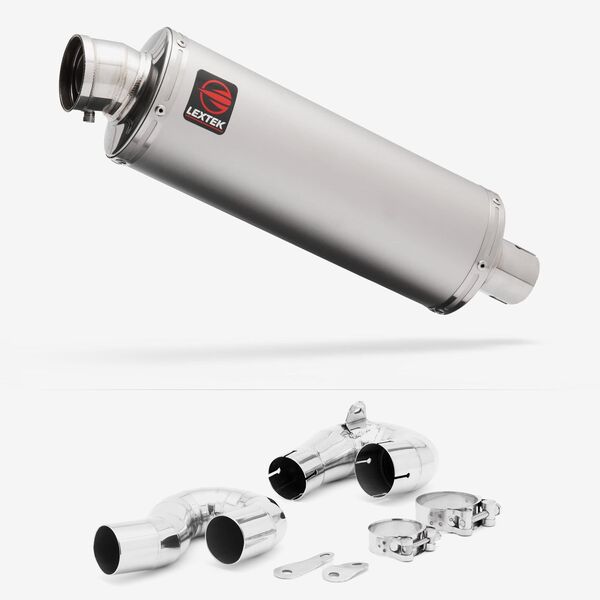 Lextek OP1 Matt S/Steel Exhaust 350mm with Link Pipe for Honda CBR1000RR Fireblade (14-16)