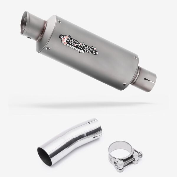Lextek Stainless Steel GP1 Matt GP Stubby Exhaust 240mm with Link Pipe