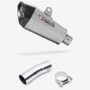 Lextek Stainless Steel XP10 Matt Exhaust 210mm with Link Pipe for Kawasaki Ninja 400 & Z400 (18-24)