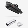 Lextek Carbon Fibre XP13C Exhaust 210mm with Link Pipe for Kawasaki Ninja 400 & Z400 (18-24)