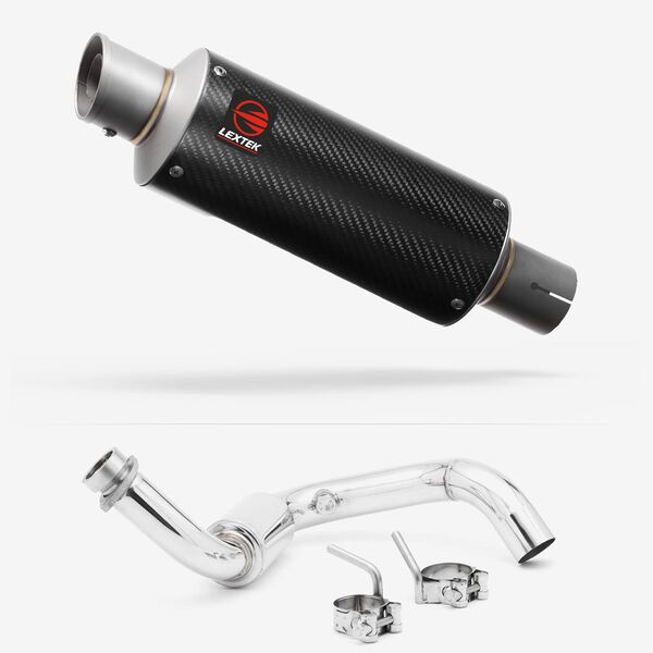 Lextek Carbon Fibre GP8C 240mm Exhaust System for BMW G310 R / GS (16-24)