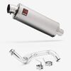 Lextek Matt Stainless Steel OP1 350mm Exhaust System for BMW G310 R / GS (16-24)