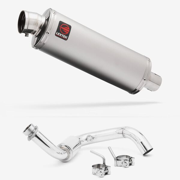 Lextek Matt Stainless Steel OP1 350mm Exhaust System for BMW G310 R / GS (16-24)
