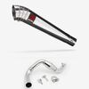 Lextek Polished Stainless Steel MP4 300mm Exhaust with Link Pipe for KTM 390 Duke (13-16)