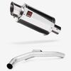 Lextek Stainless Steel YP4 Stubby Exhaust 200mm with Link Pipe for Triumph Explorer 1200 (12-18)