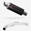 Lextek Carbon Fibre GP8C 240mm Exhaust with Link Pipe for Triumph Explorer 1200 (12-18)
