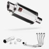 Lextek Stainless Steel YP4 Stubby Exhaust 200mm with Link Pipe for Suzuki GSX-S 1000 F (15-20)