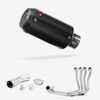 Lextek Carbon Fibre CP8C Exhaust 150mm with Link Pipe for Suzuki GSX-S 1000 F (15-20)