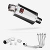 Lextek Polished Stainless Steel OP4 200mm Exhaust with Link Pipe for Suzuki GSX-S 1000 F (15-20)