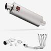 Lextek Stainless Steel OP1 Matt Exhaust System 350mm for Suzuki GSX-S 1000 F (15-20)