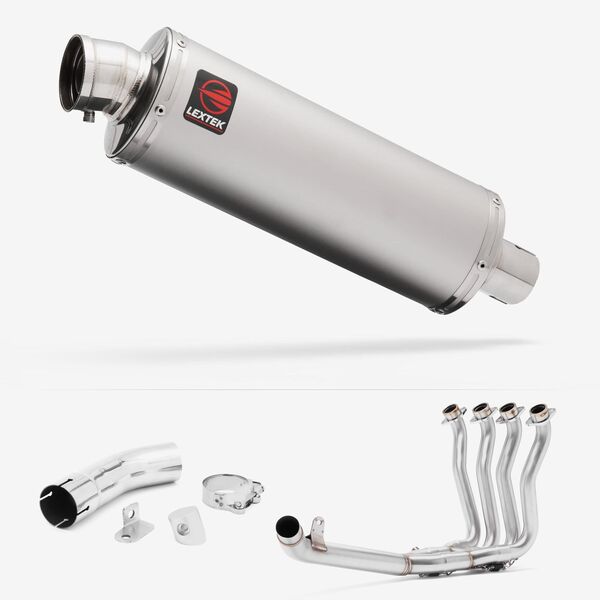 Lextek Stainless Steel OP1 Matt Exhaust System 350mm for Suzuki GSX-S 1000 F (15-20)