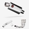 Lextek Polished Stainless Steel OP4 200mm Exhaust with Link Pipe for Yamaha FZ1 (06-15)