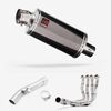 Lextek Smoked Stainless Steel OP16 250mm Exhaust with Link Pipe for Yamaha FZ1 (06-15)