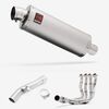 Lextek Stainless Steel OP1 Matt Exhaust System 350mm for Yamaha FZ1 (06-15)
