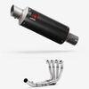 Lextek Carbon Fibre GP8C 240mm Low Level Exhaust System for Yamaha YZF R6 (17-22)