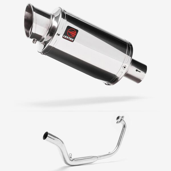 Lextek Stainless Steel YP4 Stubby Exhaust System 200mm for Honda CB125 R (18-20)