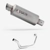 Lextek GP1 Matt S/Steel GP Stubby Exhaust System 240mm for Honda CB125 R (18-22)