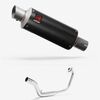Lextek Carbon Fibre GP8C GP Stubby Exhaust System 240mm for Honda CB125 R (18-20)