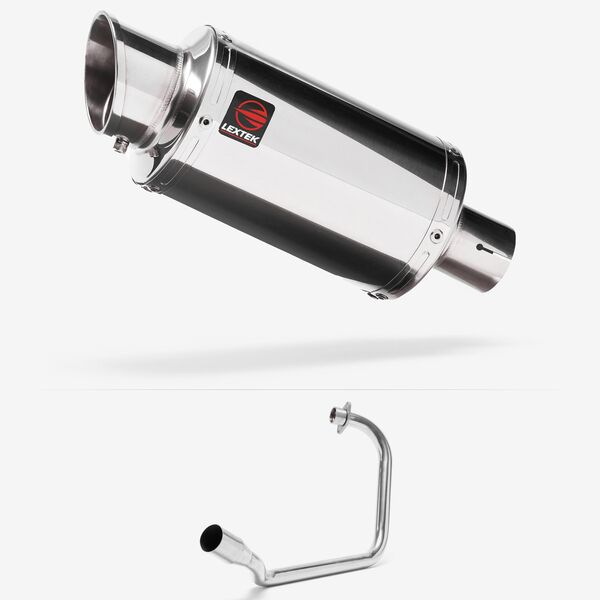 Lextek Stainless Steel YP4 Stubby Exhaust System 200mm for Honda CB125F/GLR125 (15-19)