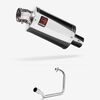 Lextek Stainless Steel OP4 Polished Exhaust System 200mm for Honda CB125F/GLR125 (15-19)