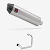Lextek Brushed Stainless Steel RP1 400mm Exhaust System for Honda CB125F/GLR125 (15-19)