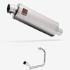 Lextek Stainless Steel OP1 Matt Exhaust System 350mm for Honda CB125F/GLR125 (15-19)